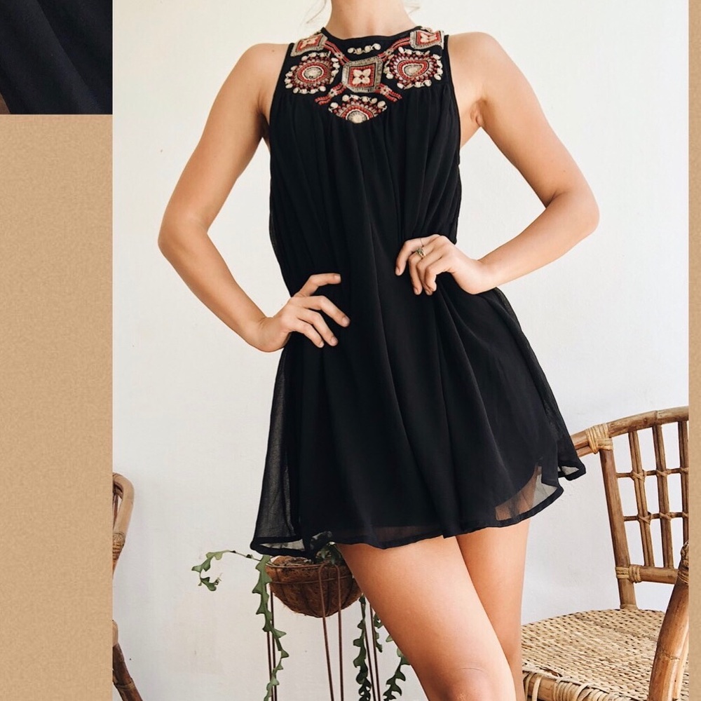 Little Black Boho Dress